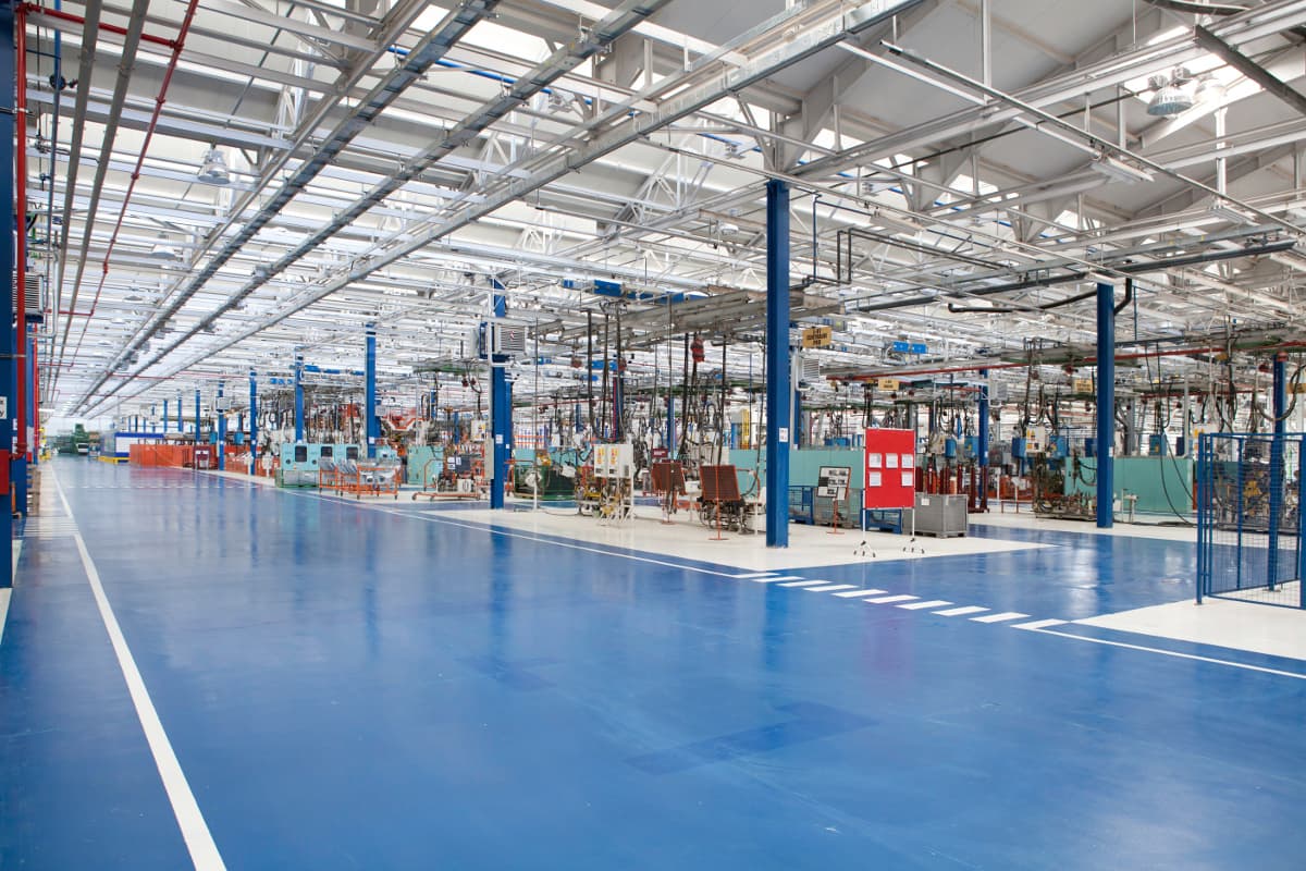 Manufacturing plant concrete floor installation in Denton, TX - industrial flooring