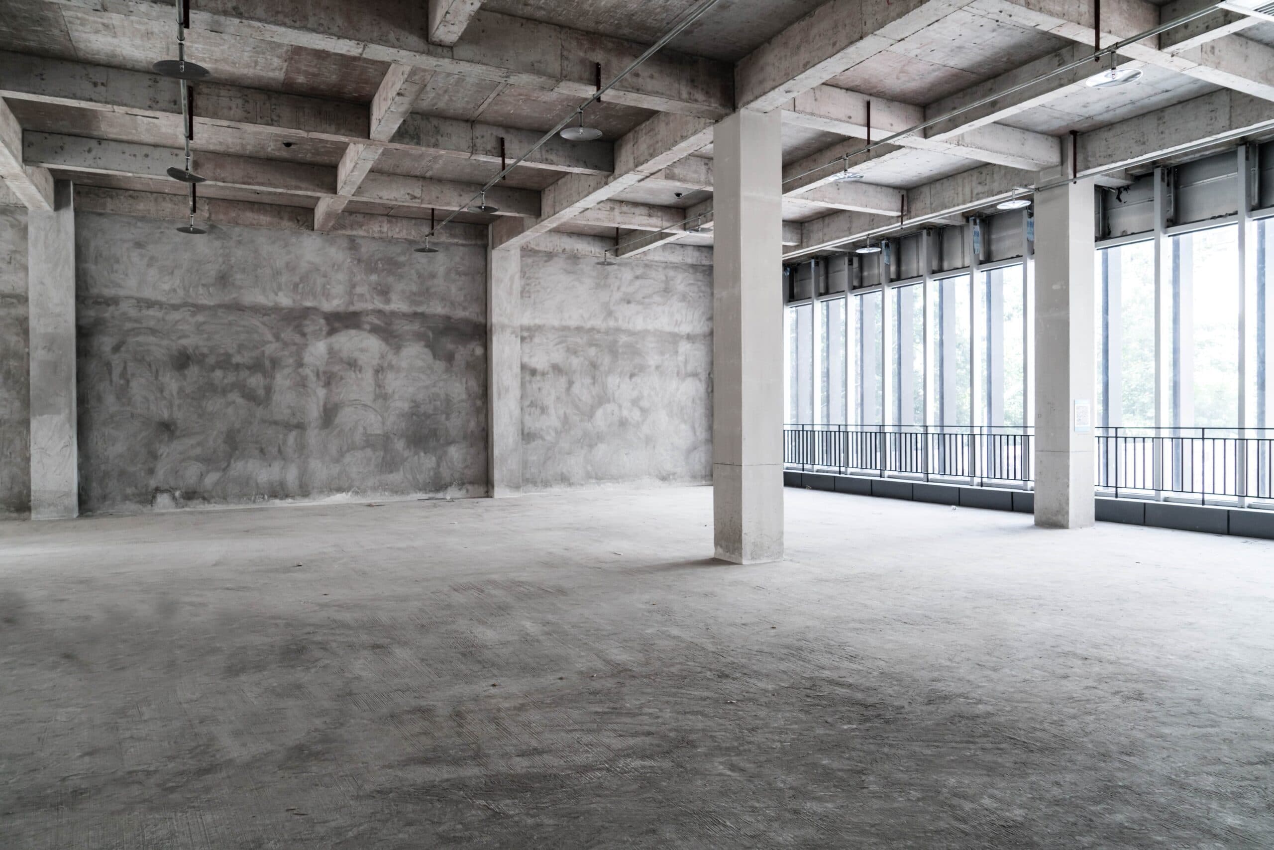 Office building concrete slab construction in McKinney, TX